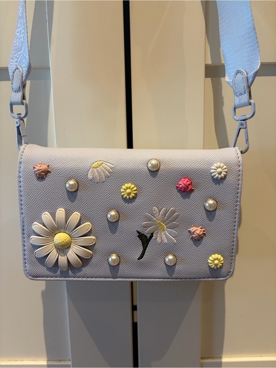 Betsey Johnson Handbags - Betsey Johnson Light Blue Floral Crossbody Bag